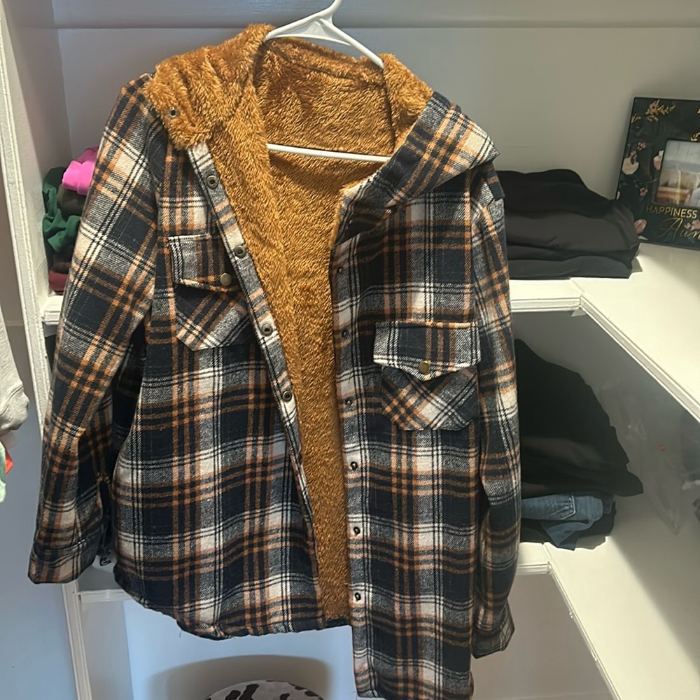 Fleece button up jacket